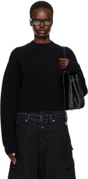 Balenciaga Black Cropped Wool Sweater