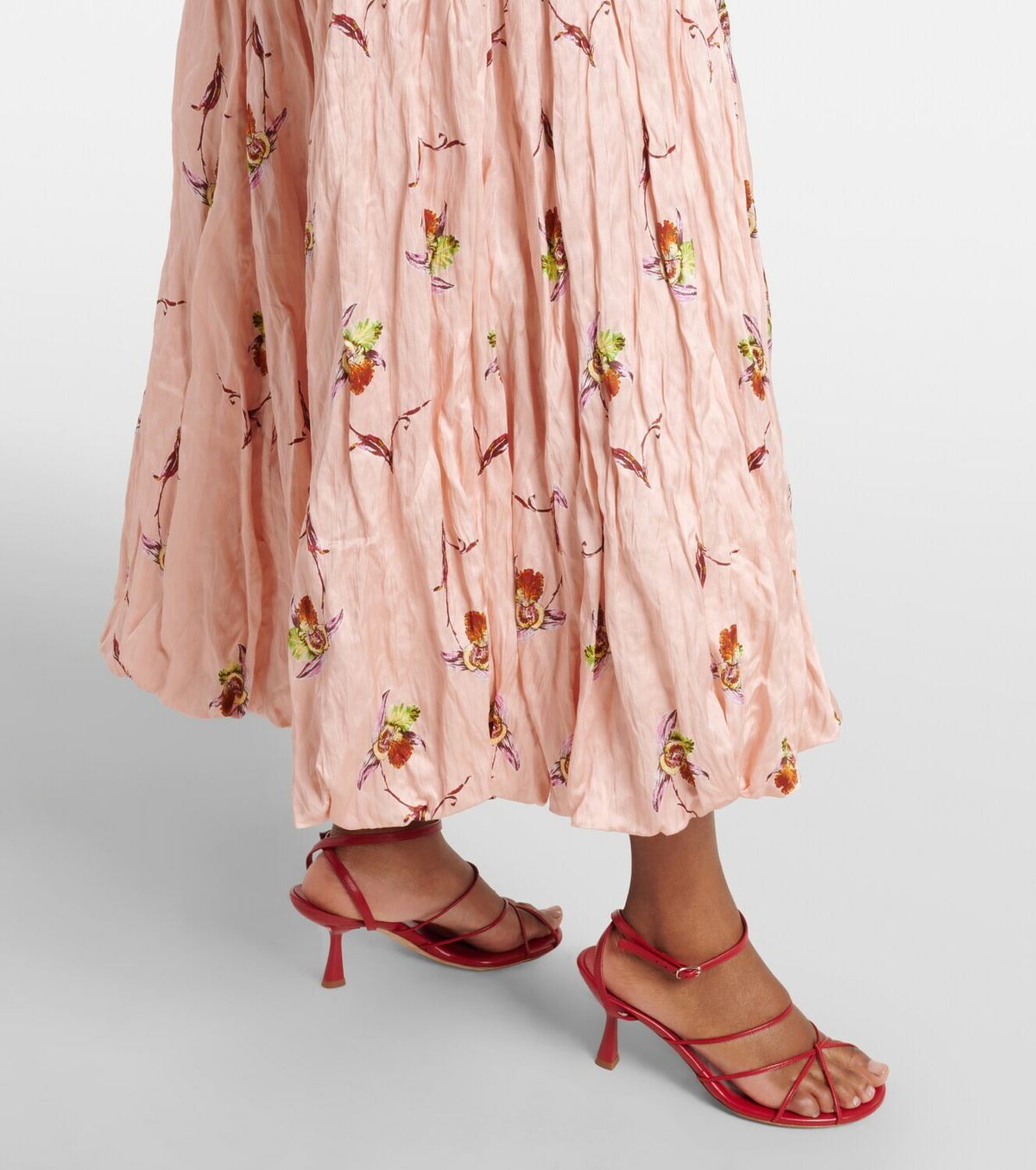 Emilia Wickstead Kaia floral satin bustier dress