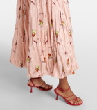 Emilia Wickstead Kaia floral satin bustier dress
