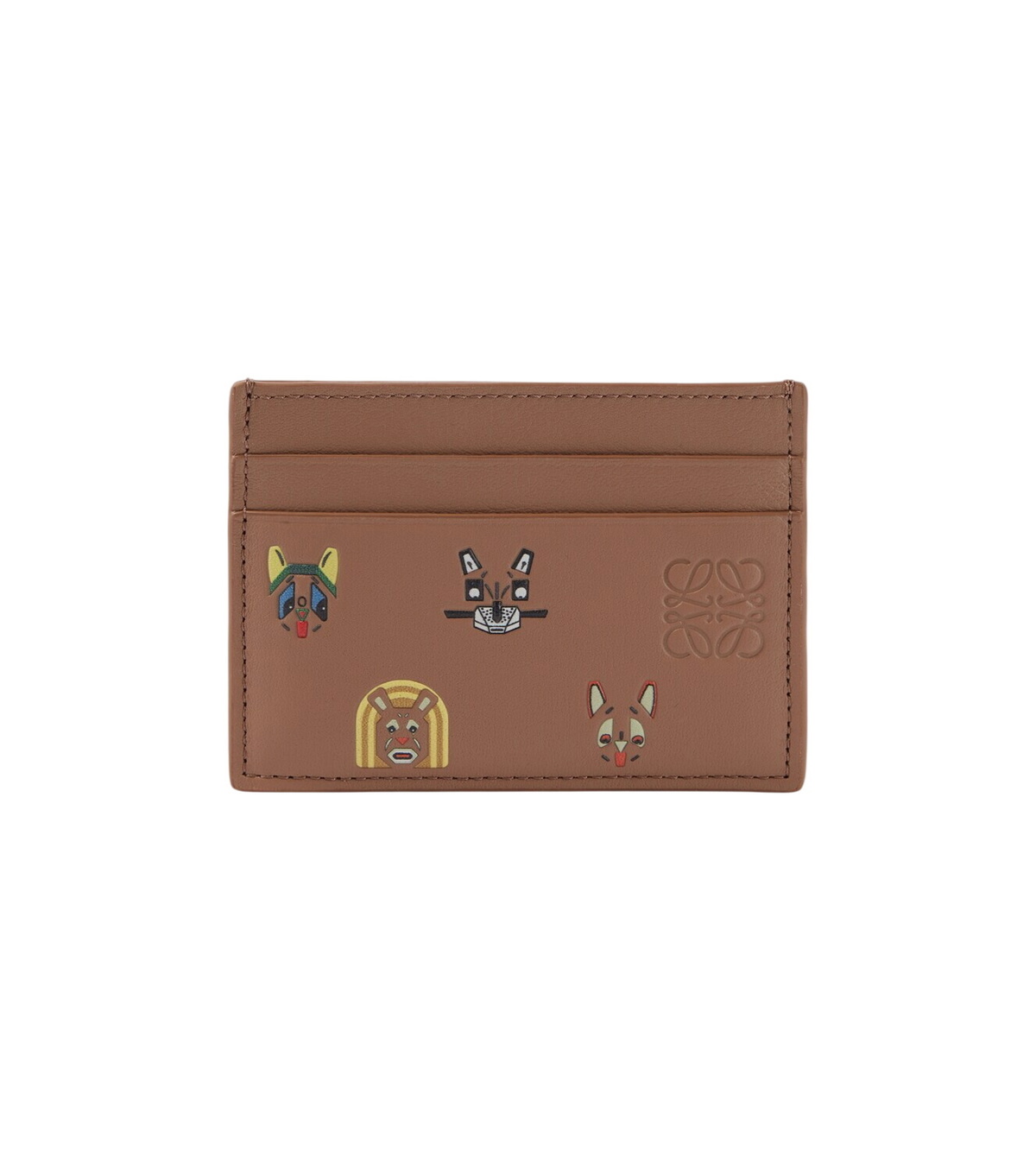 Loewe - Anagram Leather and Canvas-Jacquard Cardholder Loewe