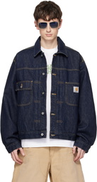 Carhartt Work In Progress Blue Belmar Denim Jacket