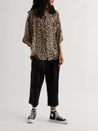 KAPITAL - Oversized Camp-Collar Leopard-Print Voile Shirt - Brown