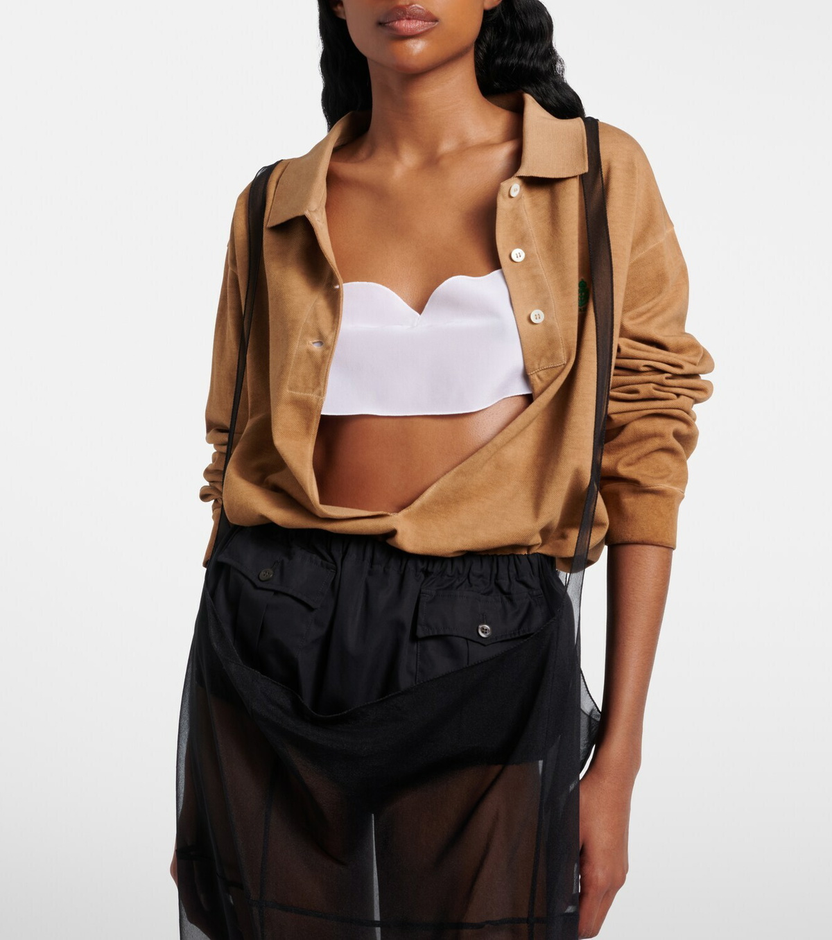 Prada Silk crêpe de chine bra top