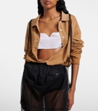 Prada Silk crêpe de chine bra top