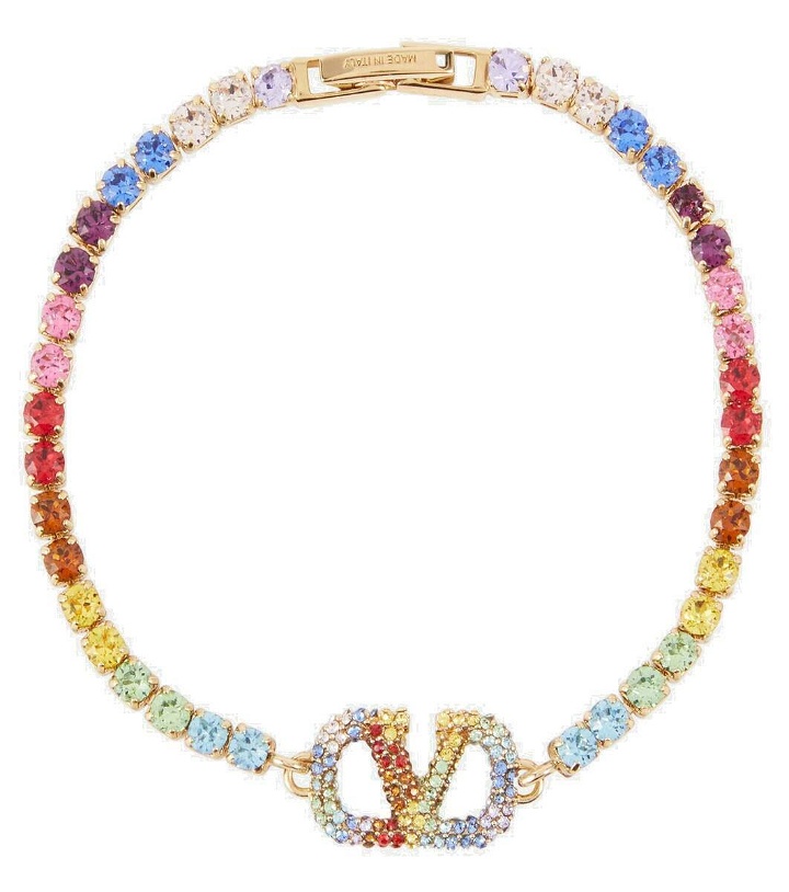 Photo: Valentino Rainbow VLogo crystal bracelet