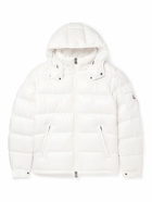 Moncler - Maya Logo-Appliquéd Quilted Glossed-Shell Hooded Down Jacket - White