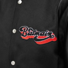 Balmain Men's 70s Logo Varsity Jacket in Black