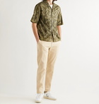 OFFICINE GÉNÉRALE - Eren Camp-Collar Printed Cotton-Voile Shirt - Green