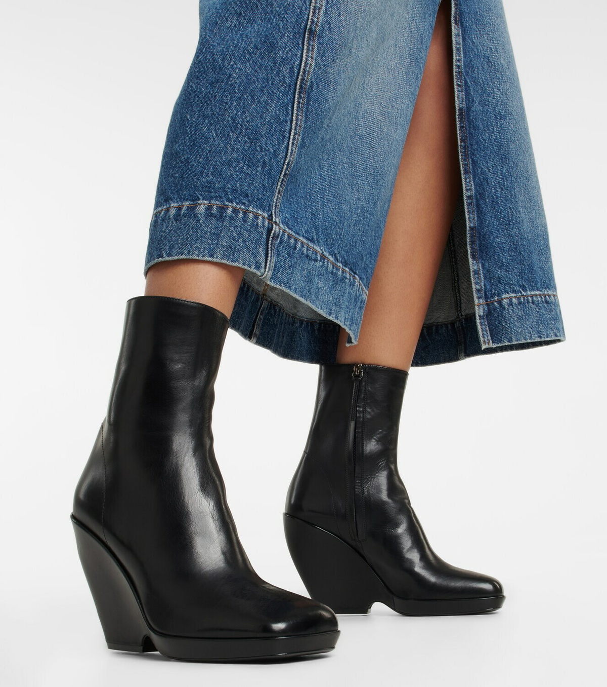 Khaite - Morgan leather ankle boots