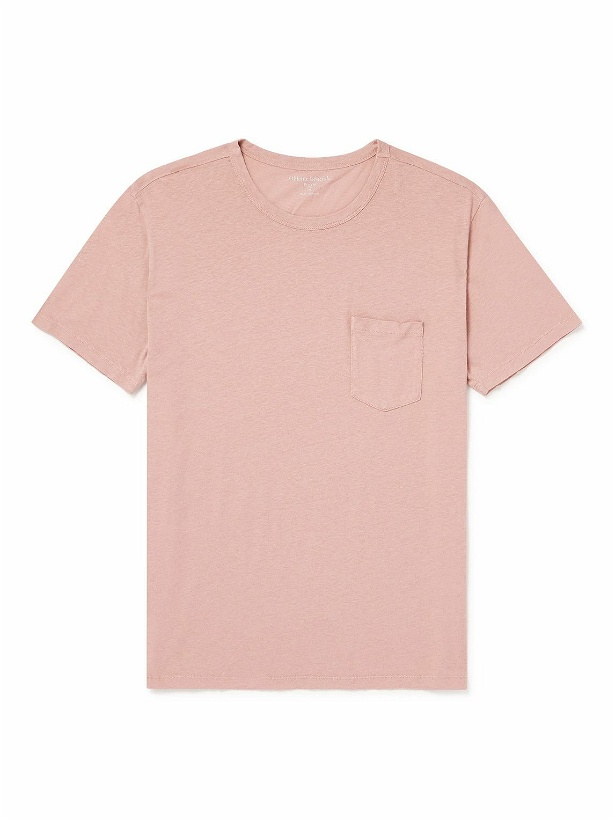 Photo: Officine Générale - Slub Cotton-Blend Jersey T-Shirt - Pink