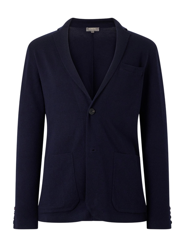 Photo: N.PEAL - Cashmere and Silk-Blend Cardigan - Blue