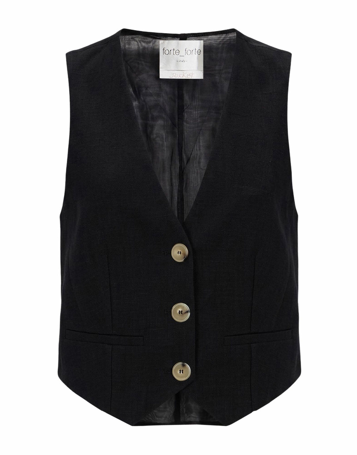 Forte_forte Womens Tailored Vest in Black