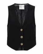Forte_forte Womens Tailored Vest in Black