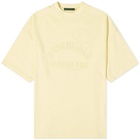 Fear of God ESSENTIALS Men's Spring Printed Logo T-Shirt in Garden Yellow