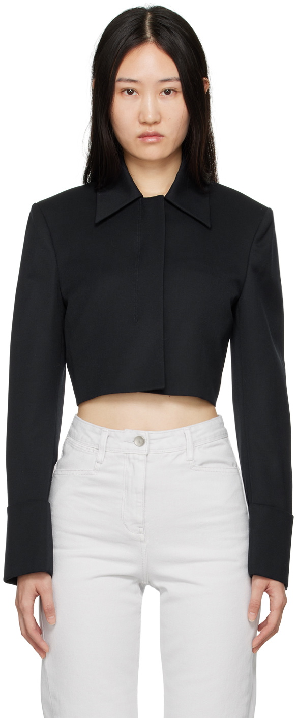 LOW CLASSIC Navy Rolled Cuff Jacket Low Classic