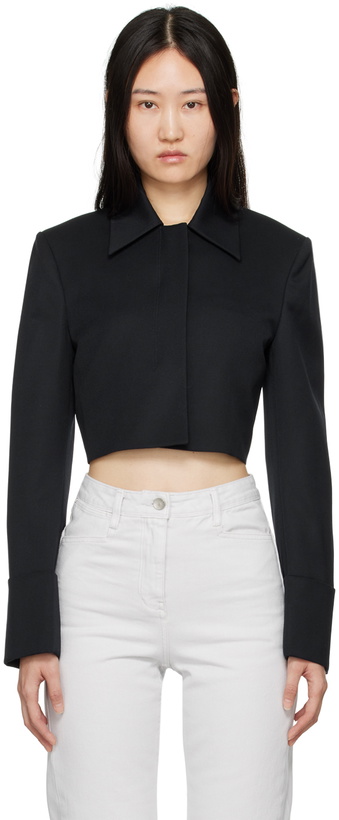 Photo: LOW CLASSIC Navy Rolled Cuff Jacket
