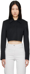LOW CLASSIC Navy Rolled Cuff Jacket