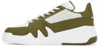 Giuseppe Zanotti Khaki & White Talon Sneakers