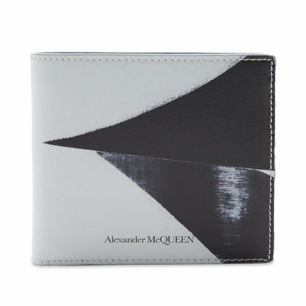 Alexander McQueen Men's Billfold Wallet in Black/Ivory Alexander McQueen