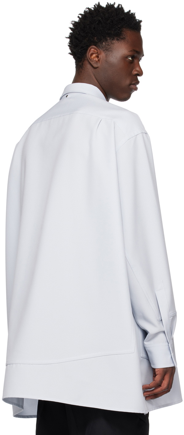OAMC Blue Embroidered Shirt