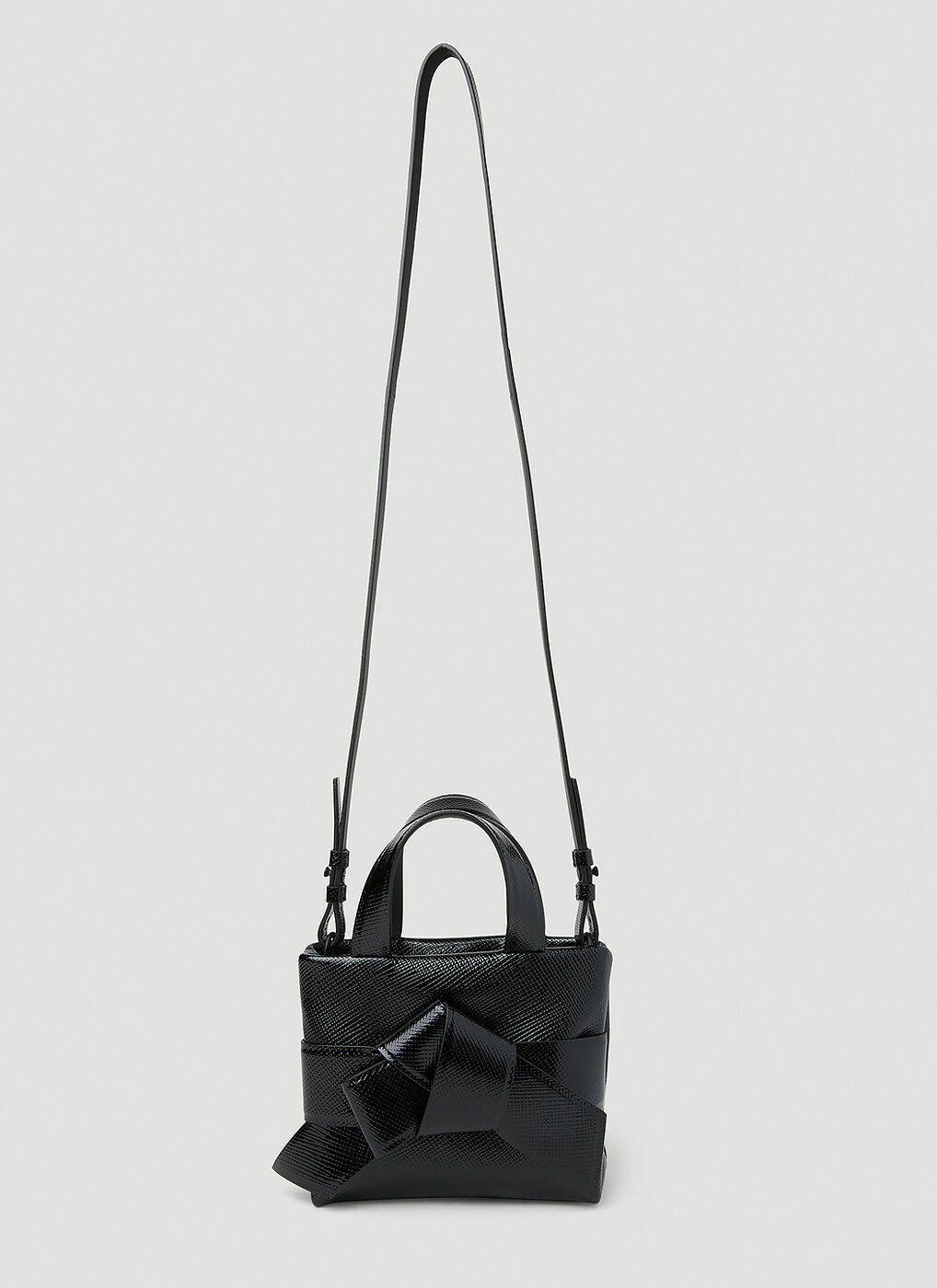 Acne studios musubi mini knotted leather shoulder discount bag