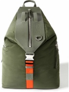 Loewe - Convertible Logo-Debossed Leather-Trimmed Shell Backpack