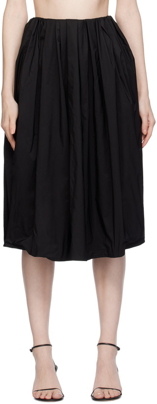 Photo: BEVZA Black Balloon Midi Skirt