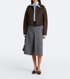 Prada Re-Nylon corduroy-trimmed cropped jacket