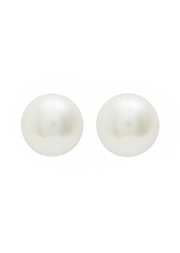 Photo: Sapir Bachar Large Pearl Sterling Silver Stud Earrings - One Size