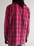 Acne Studios - Oversized Checked Cotton-Blend Flannel Shirt - Red