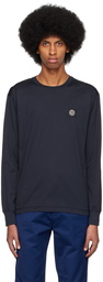 Stone Island Navy Patch Long Sleeve T-Shirt