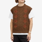 A Kind of Guise Men's Viscas Knit Vest in Cacao Tabasco
