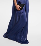 Costarellos Ruffled one-shoulder gown