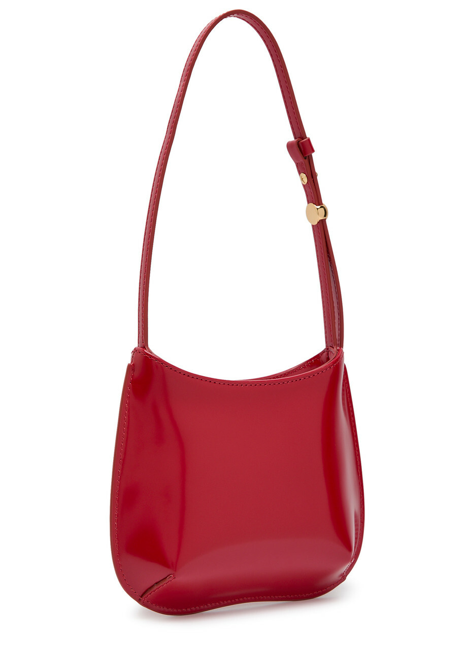 Jacquemus Le Petit Bisou Glossed Leather Shoulder bag - Red - One Size