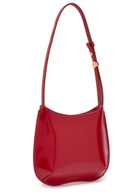 Jacquemus Le Petit Bisou Glossed Leather Shoulder bag - Red - One Size