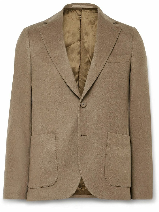 Photo: Officine Générale - Arthus Wool and Cashmere-Blend Suit Jacket - Brown