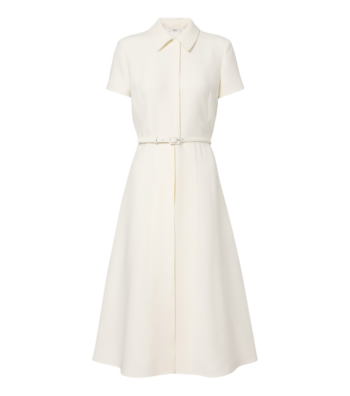 Photo: Fendi Belted wool and silk midi dress