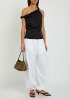 Rohe Crinkled Effect Balloon-leg Cotton-blend Trousers White
