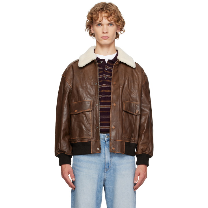 Photo: Dunst Brown Detachable A-2 Leather Jacket