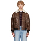 Dunst Brown Detachable A-2 Leather Jacket