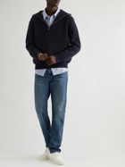 Nili Lotan - Heston Ribbed Cashmere Half-Zip Sweater - Blue