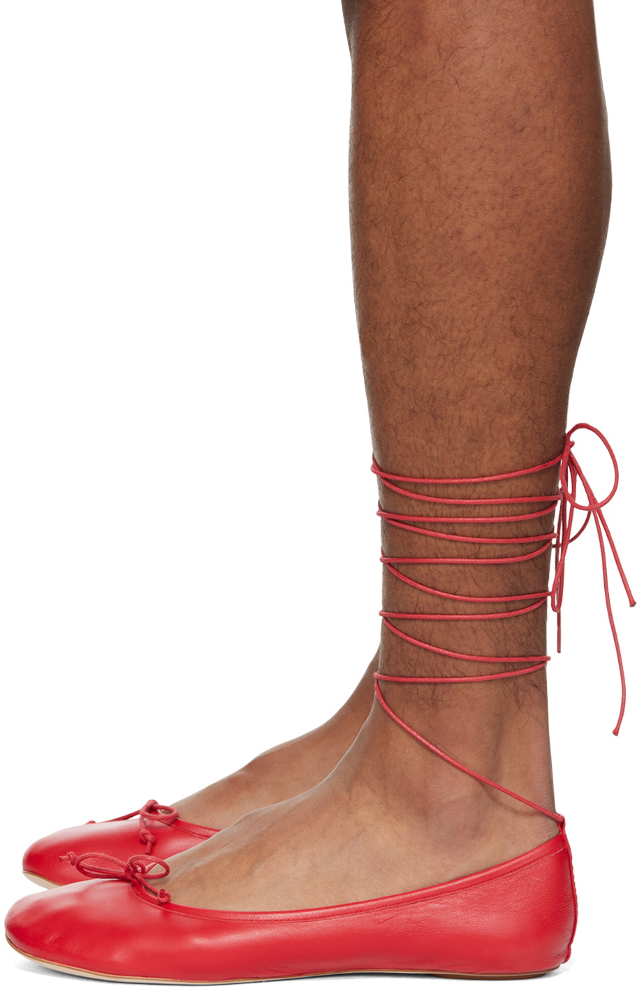 Molly Goddard Red Albie Pump Slippers