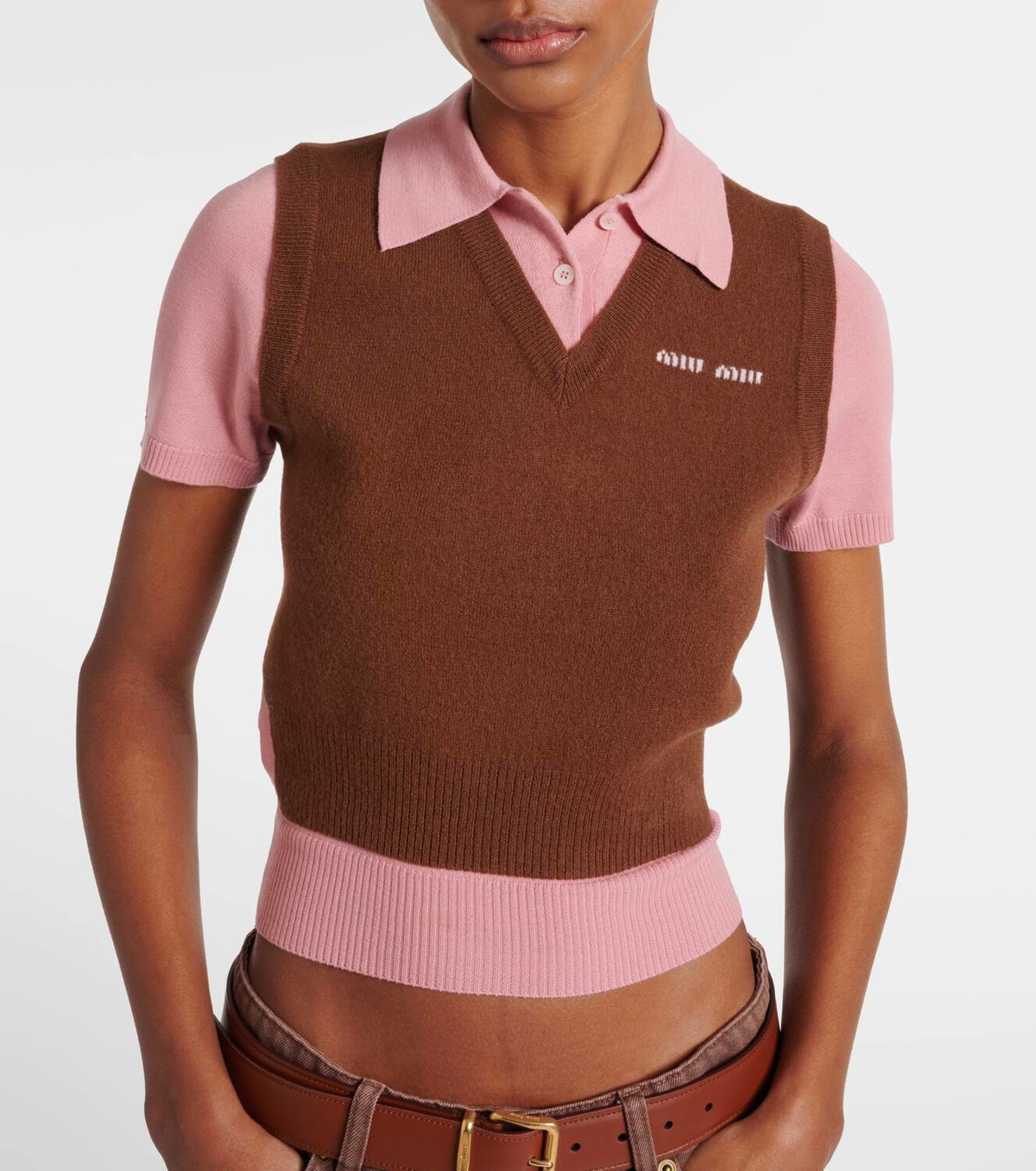 MIUMIU KNIT POLO SHIRT STYLE 204