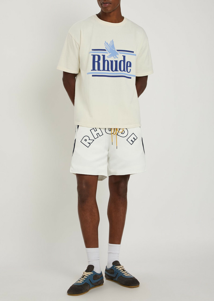 Rhude Rossa Printed Cotton T-shirt White