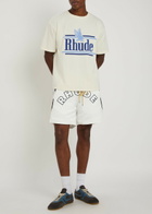 Rhude Rossa Printed Cotton T-shirt White