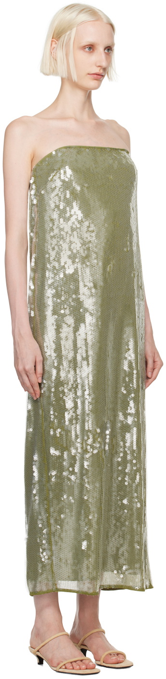 staud casey dress garden green STAUD CASSIE DRESS GARDEN GREEN