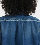 Alanui Fringed cropped denim overshirt