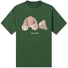 END. x Palm Angels Bear Rose T-Shirt in Green