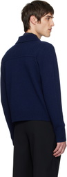 Dries Van Noten Navy Wool Cardigan