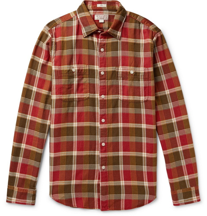 Photo: J.Crew - Wallace & Barnes Slim-Fit Checked Cotton-Flannel Shirt - Men - Red
